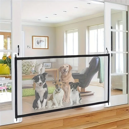 Pet Dog Barrier Fences with Hook Pet Isolated Network New Folding Breathable Mesh Stairs Gate Dog Safety Fence Pet Products