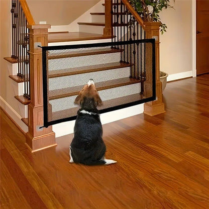 Pet Dog Barrier Fences with Hook Pet Isolated Network New Folding Breathable Mesh Stairs Gate Dog Safety Fence Pet Products