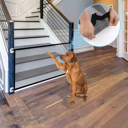Dog Fence Isolation Gate Mesh Pet Playpen Net Baby Safety Fence Obstacle Security Barriers Folding Pet Surrounded Puppy Products