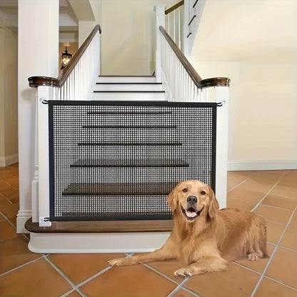 Pet Dog Barrier Fences with Hook Pet Isolated Network New Folding Breathable Mesh Stairs Gate Dog Safety Fence Pet Products